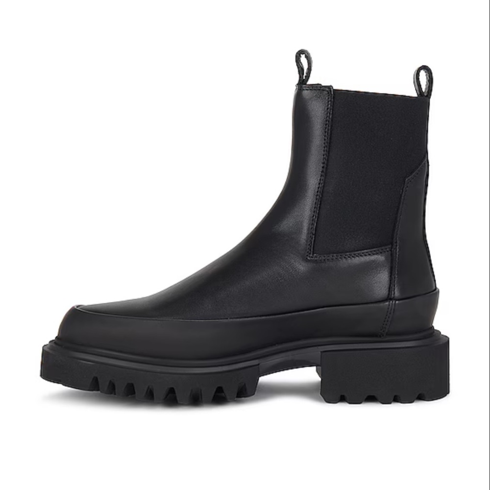 All Saints Harlee Lug Sol Chelsea Boot BLACK LEATHER  38